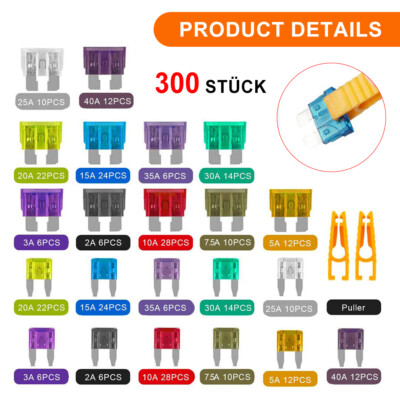 DY.2ten 110-teiliges Auto Sicherungen Set - Micro Flachsicherungen Für PKW & Wohnmobile