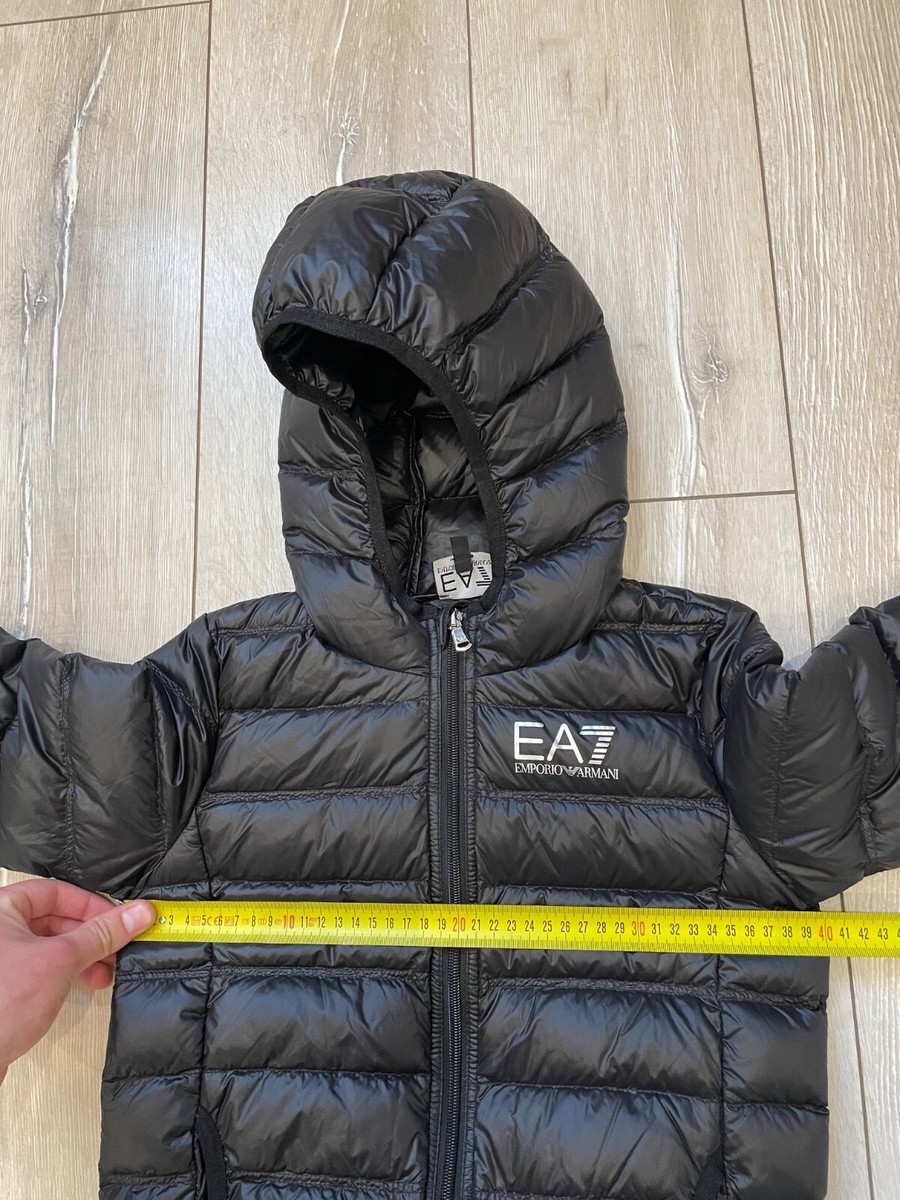 【極美品】エンポリ アルマーニ KIDS ブラック ジャケット 130cm 8A EA7 Emporio Armani Boys Childs Age 8 Years Puffer Jacket