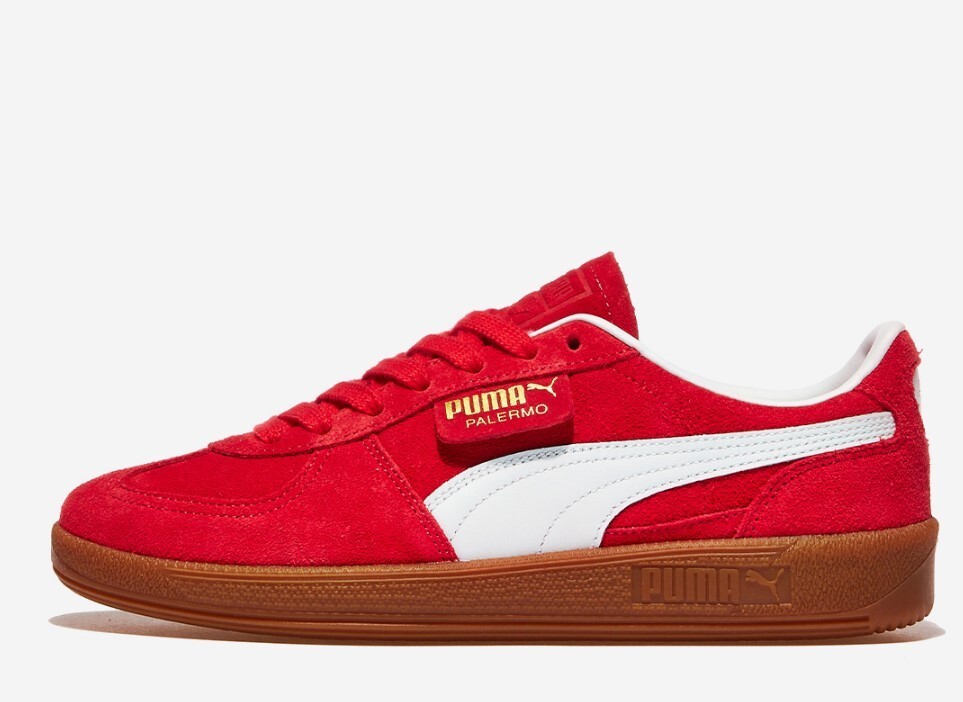 PUMA PALERMO men's shoes 396463 58 red sneakers | eBay