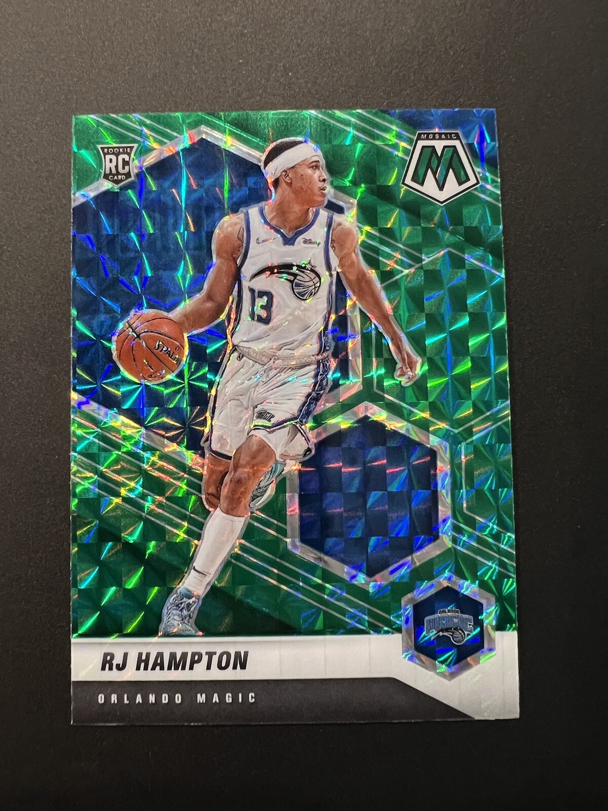 2020-21 Panini Mosaic Green Prizm RJ Hampton RC #233 Orlando Magic