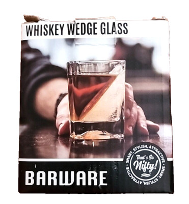 Nifty Barware Whiskey Wedge Square Cocktail Glass Ice Wedge NIB