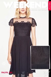 zara black lace dress