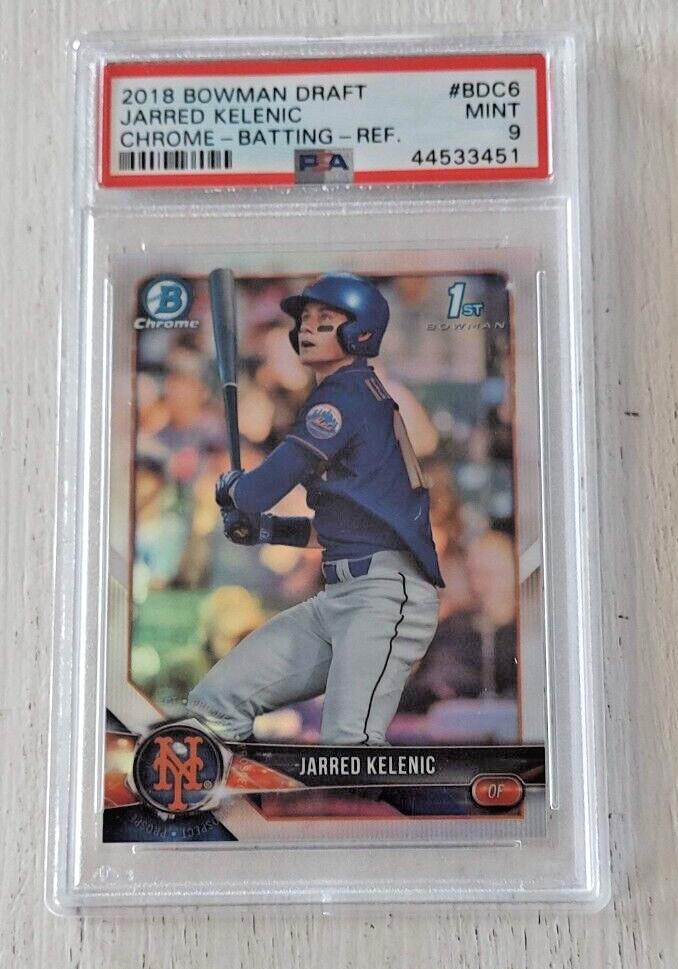 2018 Bowman Chrome Draft Refractor #BDC-6 Jarred Kelenic RC Graded PSA 9 - Mets