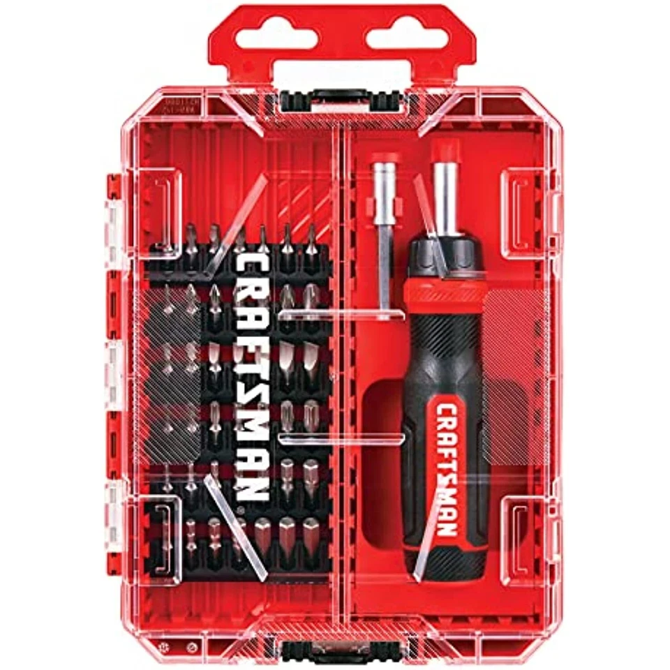 CRAFTSMAN RATCHETING SCREWDRIVER, 44PC (CMHT68017), Red - Image 2 of 4