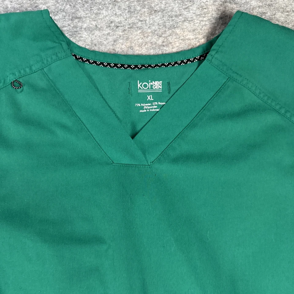 批量 2 件 Koi 新一代磨砂上衣 XL 绿色短袖医疗护士医生 — 第 2/4 张图片