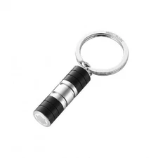 MONTBLANC STAINLESS STEEL BLACK PRECIOUS RESIN KEY RING 107600 GERMANY NO BOX