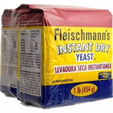 2 Packs Fleischmann's Instant Dry Yeast 1 lb. each Fast Shipping