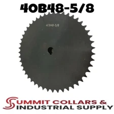 #40 Roller Chain Sprocket B Type 5/8" Bore 48 Tooth 40B48-5/8