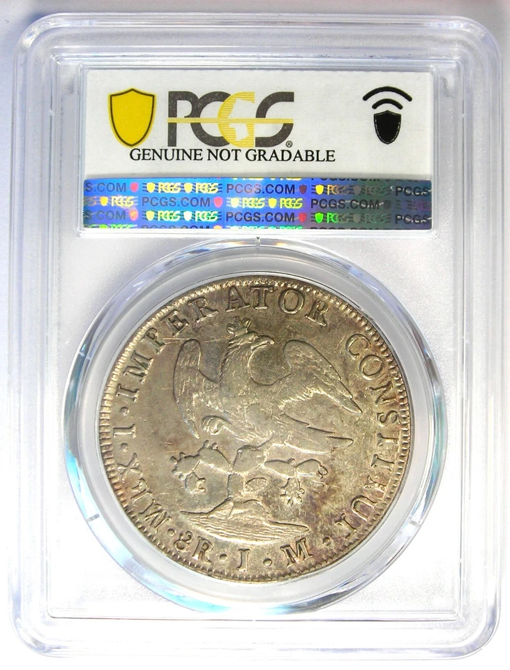 Moneda de Plata Iturbide México 1822 8 Reales (8R) - Certificada PCGS AU Detalles Foto 3 de 4