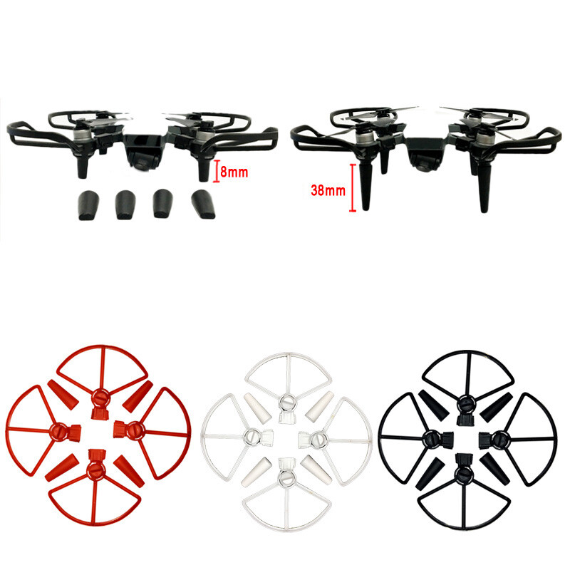 New 4Pcs Propeller Guards and Landing Gear Bumpers for DJI SPARK Protection Set