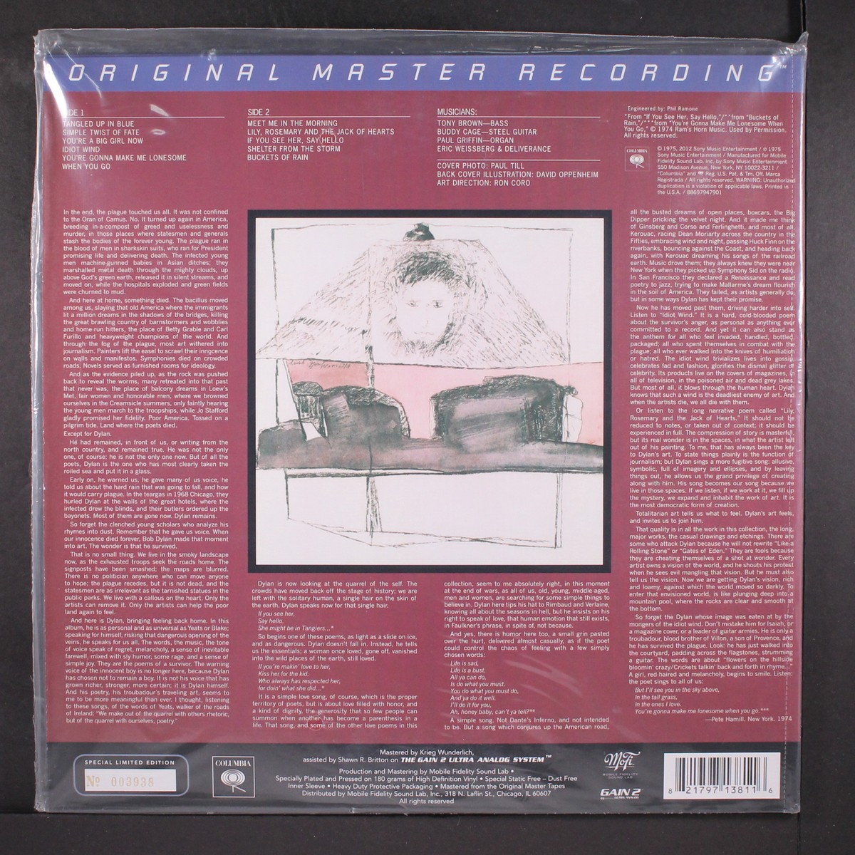 BOB DYLAN: blood on the tracks MOBILE FIDELITY 12