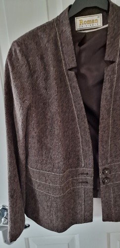 ROMAN ORIGINALS brown tweed skirt suit, size 20 - Picture 8 of 19