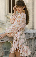 NWT. $899 Zimmermann wrap Mini Dress ZIM 0 / US 4