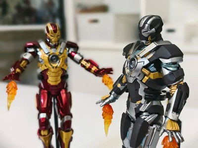 ZD Toys Marvel Iron Man Figure Mark17 Heartbreaker & Mark24 Tank 7