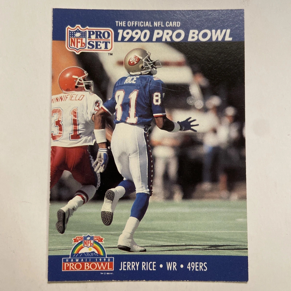 Jerry Rice 1991 Pro Set Bowl NFC Blue Jersey San Francisco 49ers