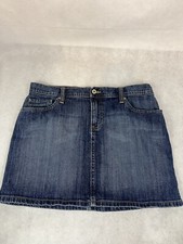 Gap Jeans Denim Mini Skirt Blue Jean Pockets Y2K Sz 10