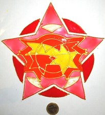 Obraz w kolorze okna, duża gwiazda mal inaczej Boże Narodzenie, obraz okna (2.0)