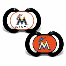 Baby Fanatic MLB 2-Piece Gen. 3000 Pacifier, Miami Marlins