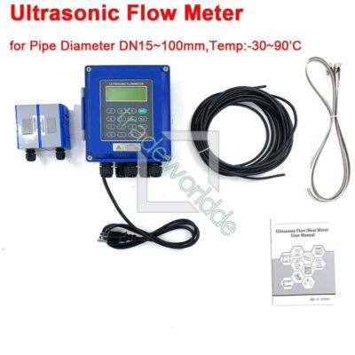Ultrasonic Flowmeter Water Flow Meter DN15~100mm High Temp Transducer TUF-2000B