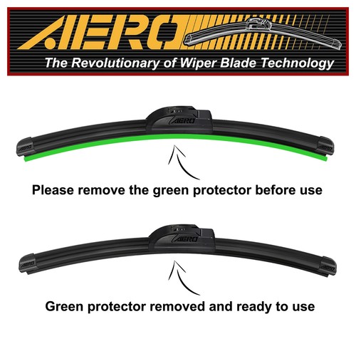 AERO 20"&20" OEM Quality Beam Windshield Wiper Blades + Extra Refills (Set of 2) - Bild 6 von 9
