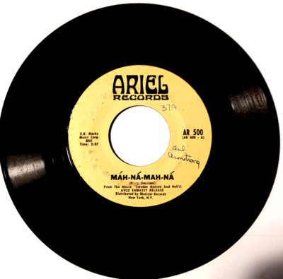 PIERO UMILIANI - mah-na-mah-na / you tried to warn me - 45rpm 1967 Ariel AR 500