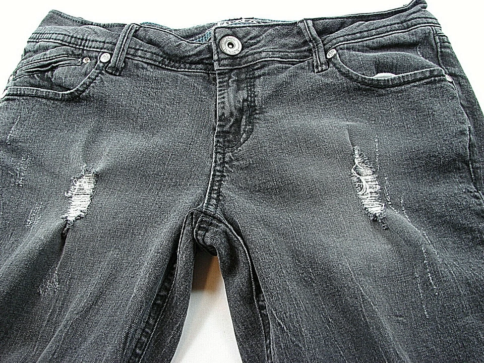 Pantalones de mezclilla Jade negros desgastados elásticos para mujer 9/10 [30 pulgadas cintura 31 pulgadas entrepierna] Foto 3 de 4