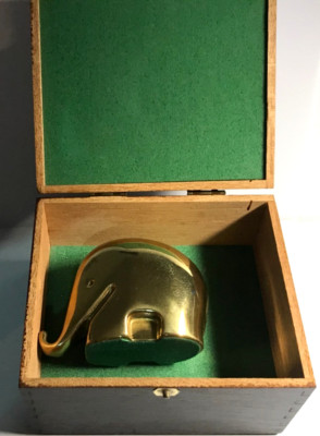 ''Drumbo''-Elefanten-Figur,  Briefbeschwerer,  1975 ,  M e s s i n g   TOP-Zustand
