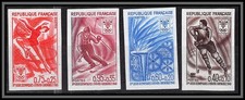 France N°1544/1547 4 timbres jeux olympiques olympics Grenoble 1968 Essai proof