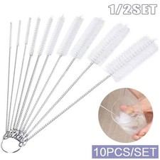 10Pcs Nylon Straw Cleaning Brush Set Tube Pipe Bottle Cleaner Long Small Brushes