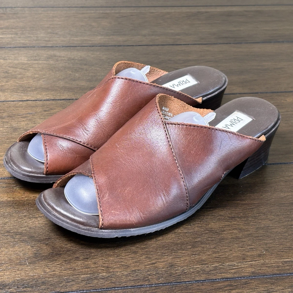Rare Vintage Prima Royale Coastal Tan Waxy Leather Loafer Flats La Rochelle - Women main image 3