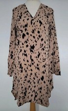  Shein Women's Allover Print Roll Up Sleeves Dress Size M