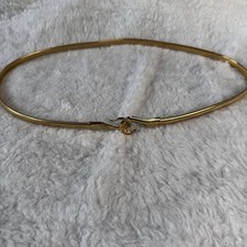 VINTAGE 80 s GOLD TONE EXPANDABLE FISH HOOK BELT