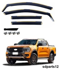 Windabweiser PMMA Rauch für Ford Ranger IV ab 2023, 4-tlg inkl. Montageclips