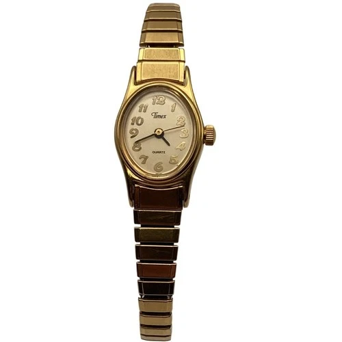 VTG Timex Cavatina Oval Women's Watch 18mm - New Battery - Expansion Band
