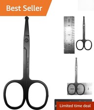 Nose Hair Scissors with Curved Safety Blades - Travel-Friendly Grooming