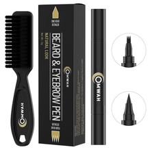 OMWAH Pencil Filler for Beard and Eyebrow for Man Water Proof Beard Black 