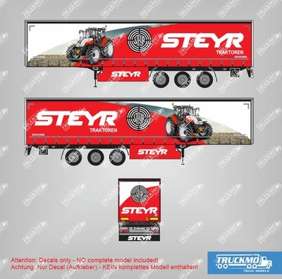 TRUCKMO DECALPRINTING TRUCKMO Decals Steyr Traktoren Planenauflieger 3-Achs 100862 1:87 Herpa Modelle