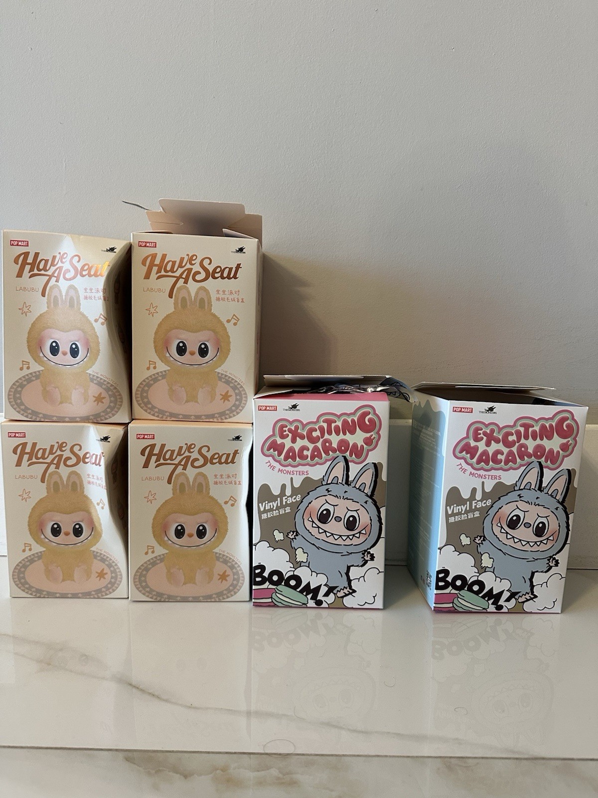 POP MART LABUBU Bundle – 4 Have A Seat + 2 Macaron | Open Box Special Deal