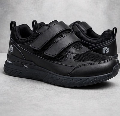 Fitville Marca Sz 9 W WIDE Mens Black ARCH HEEL SUPPORT Recovery Comfort Shoe