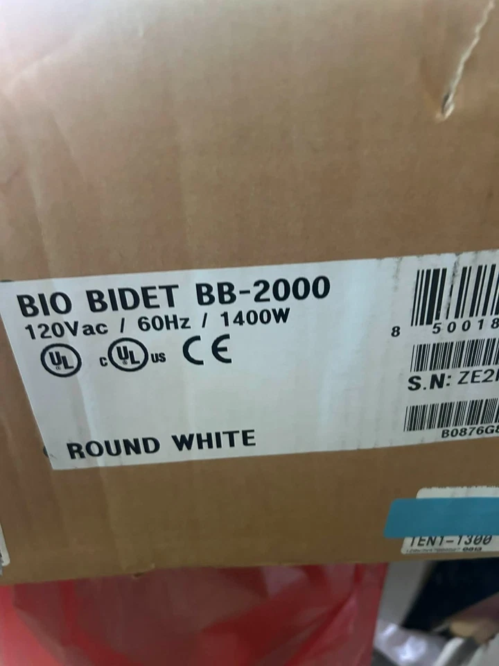 Assento sanitário Bio Bidet Bliss BB-2000 redondo branco com controle remoto sem fio - Imagem 3 de 3