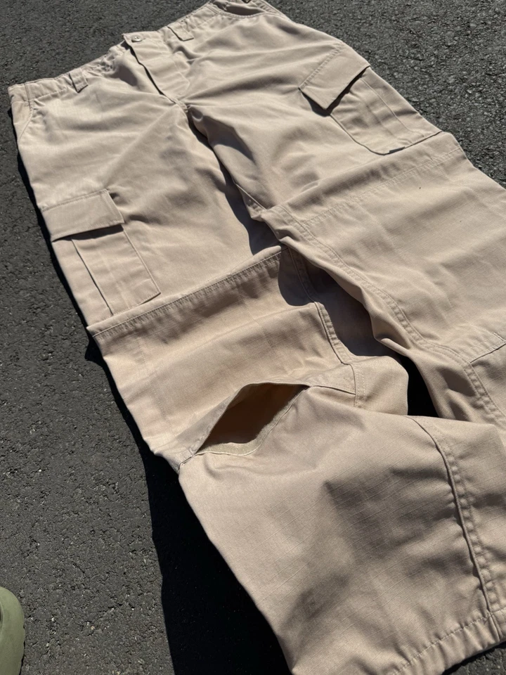 Calça uniforme resposta tática masculina tamanho grande cáqui TRU-SPEC 1287 NOVA SEM ETIQUETAS G - Imagem 3 de 4