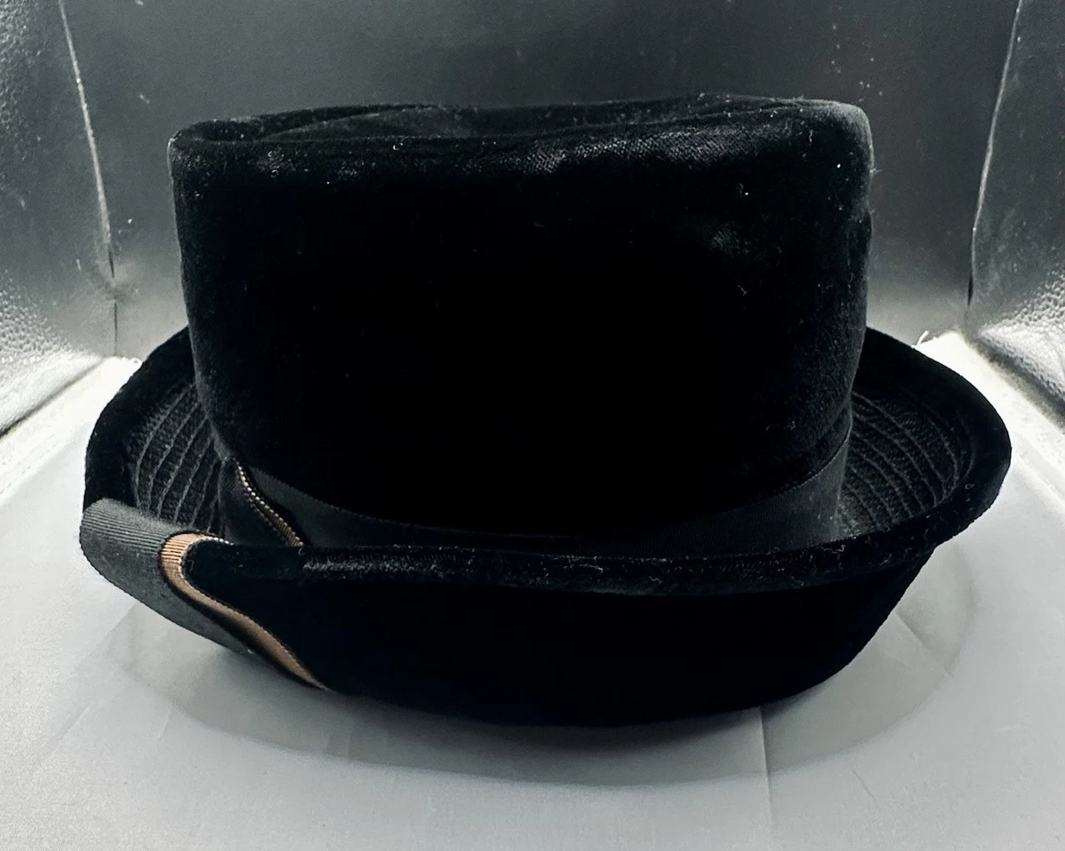 Elegant Black and Brown Women\'s Hat Vintage 50’s velour Vintage 50s Flechats Black Velvet Cocktail Hat – Metro Retro  main image 4