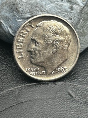 1963 D Roosevelt Dime 90% Silber 10c US Münze Ref. K 24