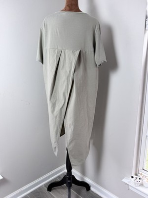 Zara longline t-shirt with slits in a combination of cotton and cotton jersey