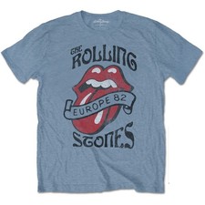 Image of The Rolling Stones 'Europe 82 Tour' (Blue) T-Shirt