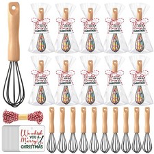 20 Sets Christmas Baking Gifts Set Includes 8 Inch Silicone Whisk with Wood H...