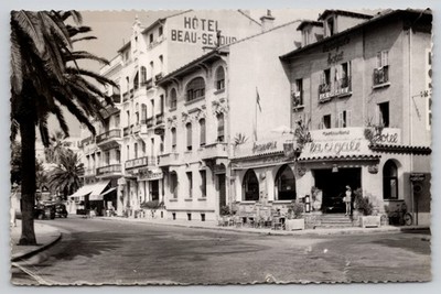 Beau-Sejour Hotel Palm Trees Saint Raphael French Riviera Postcard