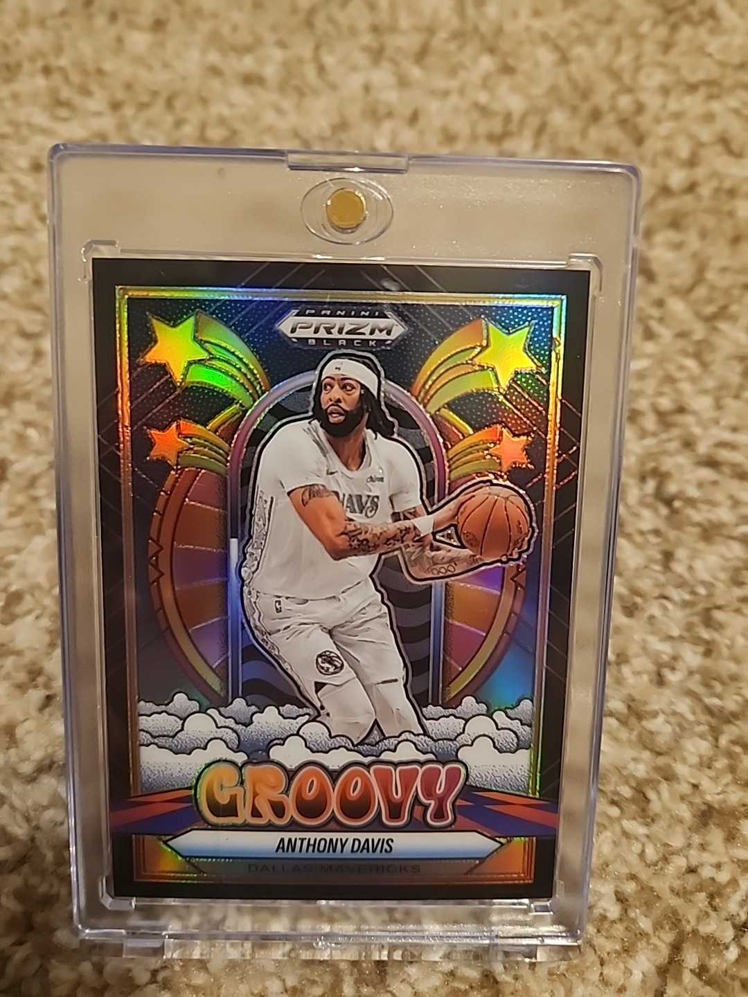 2024-25 Prizm Black ANTHONY DAVIS Groovy Case Hit SP #9 DALLAS MAVERICKS