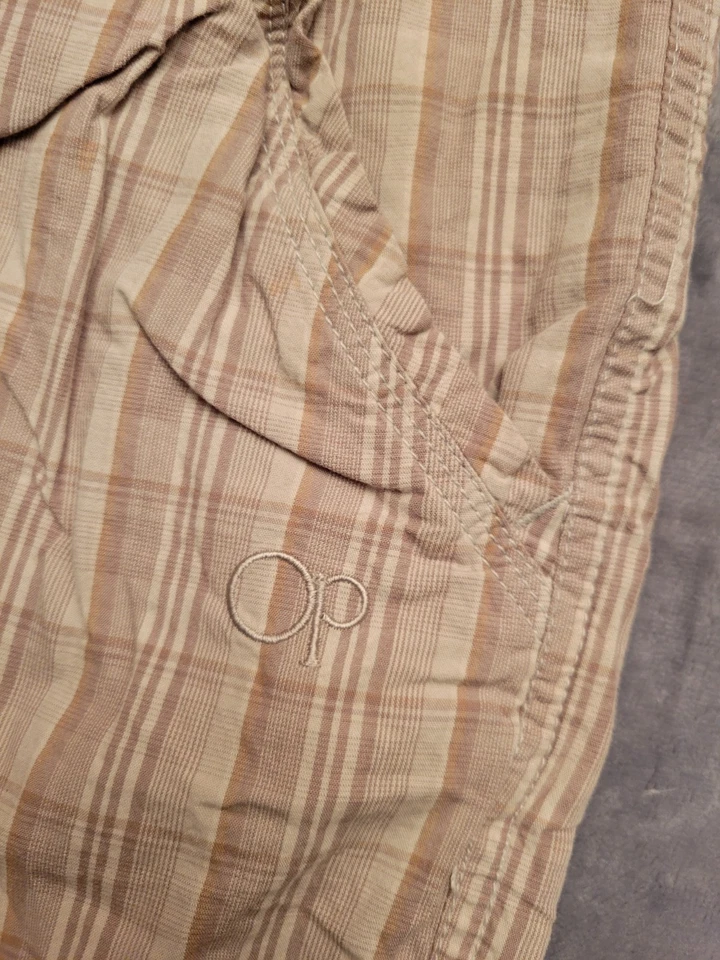 Pantalones Cortos OP Ocean Pacific Hombres 34 Cuadros Tartán Gorp Inteligentes Informales Retro Ropa de Surf Foto 3 de 4