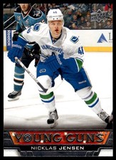 2013-14 Upper Deck Young Guns Nicklas Jensen Rookie Vancouver Canucks #249
